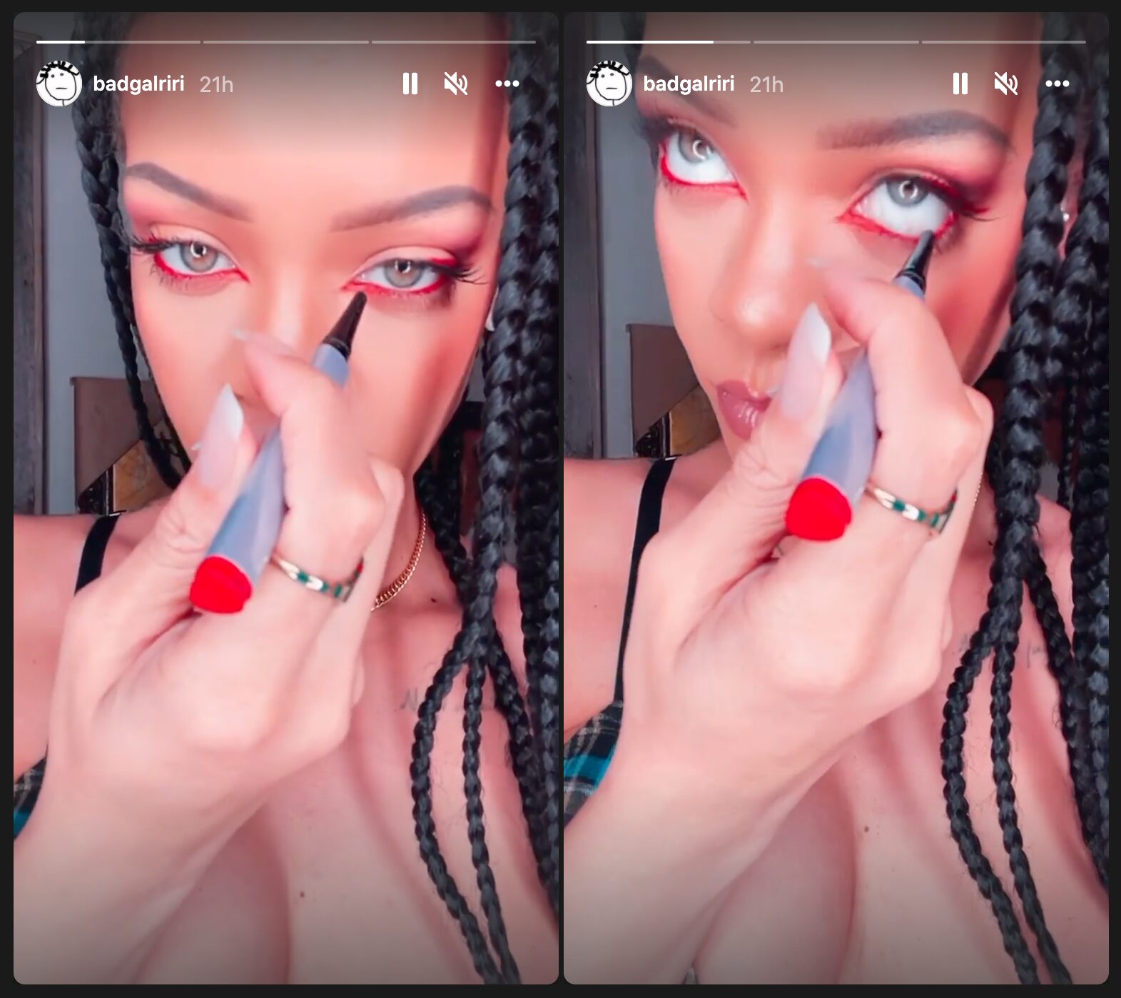 Rihanna: Έκανε το απόλυτο μακιγιάζ με κόκκινο eyeliner που πρέπει να αντιγράψεις