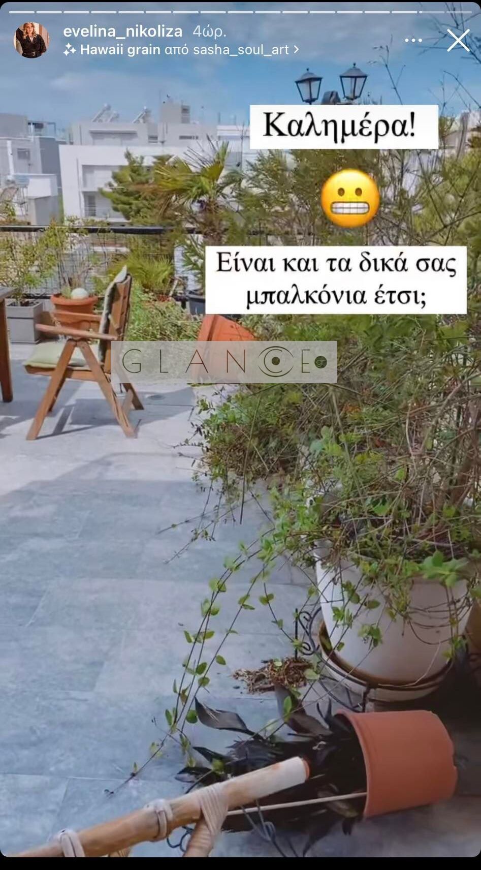 Εβελίνα Νικόλιζα: Το μπαλκόνι του σπιτιού της είναι ένα καταπράσινο καταφύγιο - Θυμίζει εξοχή!
